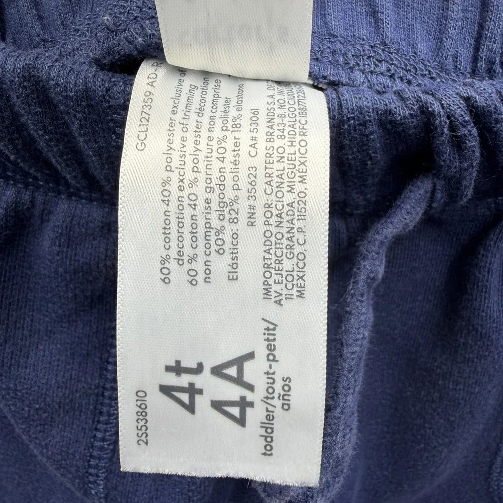 Carters Shorts Toddler Boys Size 4T Blue Cotten Blend Shorts Size 4T